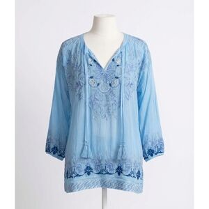 NEW JOHNNY WAS margot blouse in ethereal blue